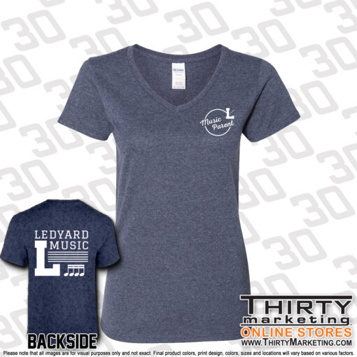 LHS Music Parent Ladies V-Neck T-Shirt