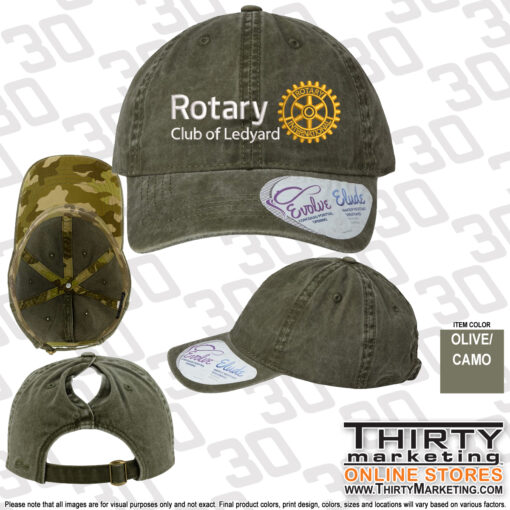 Ledyard Rotary Women's Pigment Dyed-Cap - Image 7