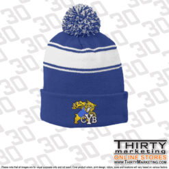 Colchester Youth Basketball Sport-Tek® Stripe Pom Pom Beanie