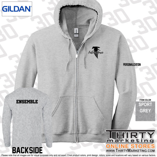 Falcon Music Zip Hoodie - Image 2
