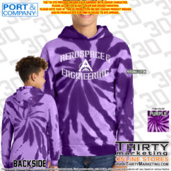 Alternative view of AAEE Youth Tie-Dye Hoodie