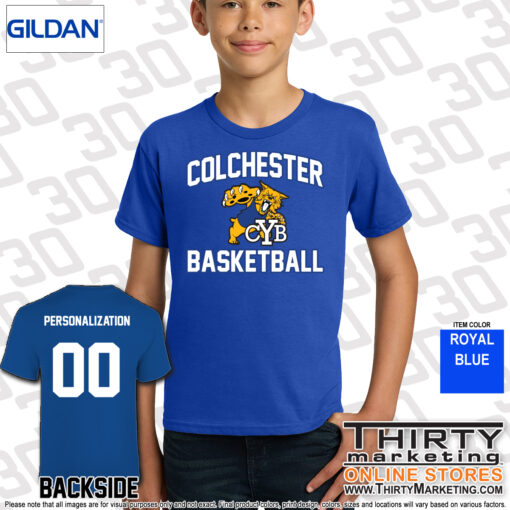 Colchester Youth Basketball T-Shirt - Image 2
