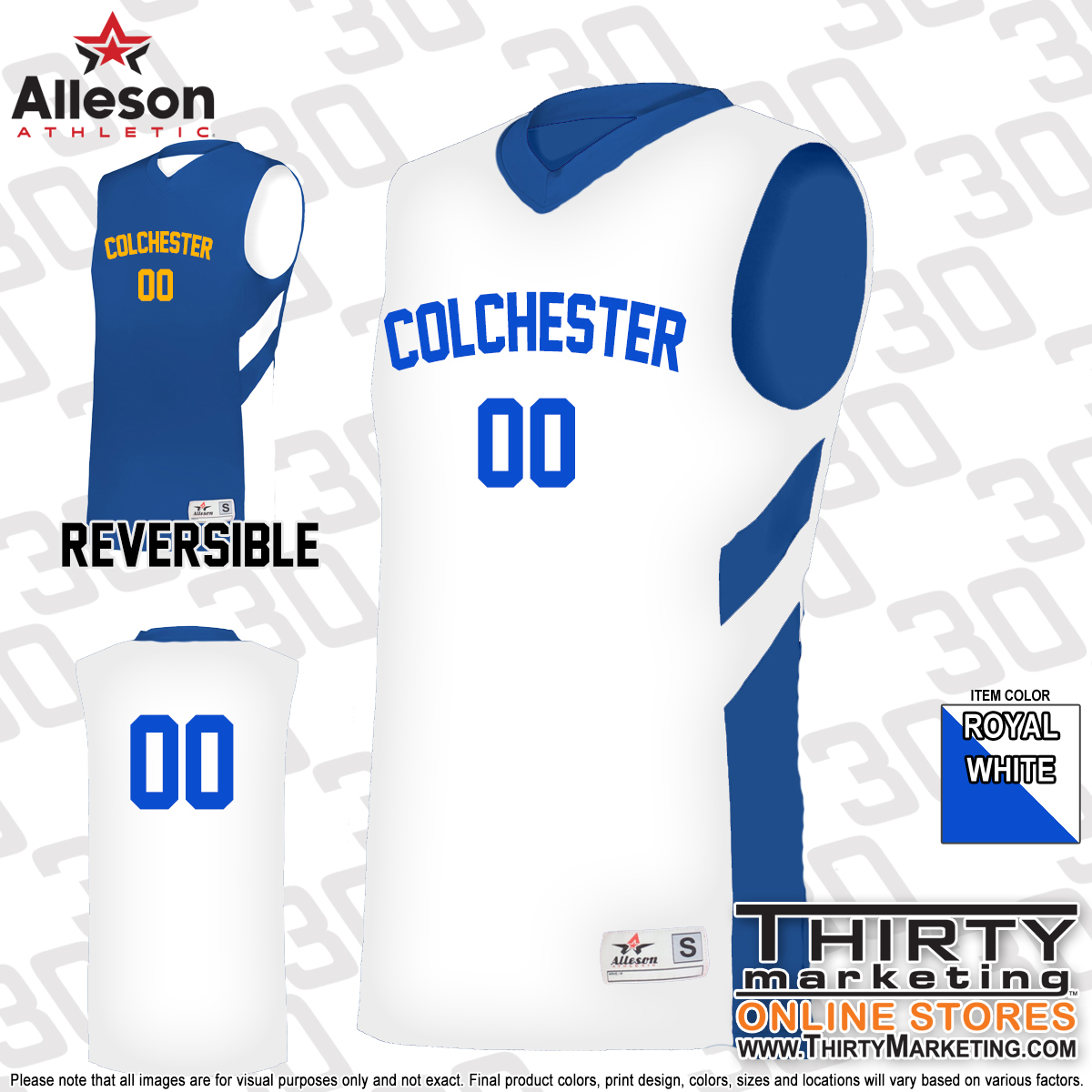 Colchester Youth Basketball Uniform Jersey - Image 2