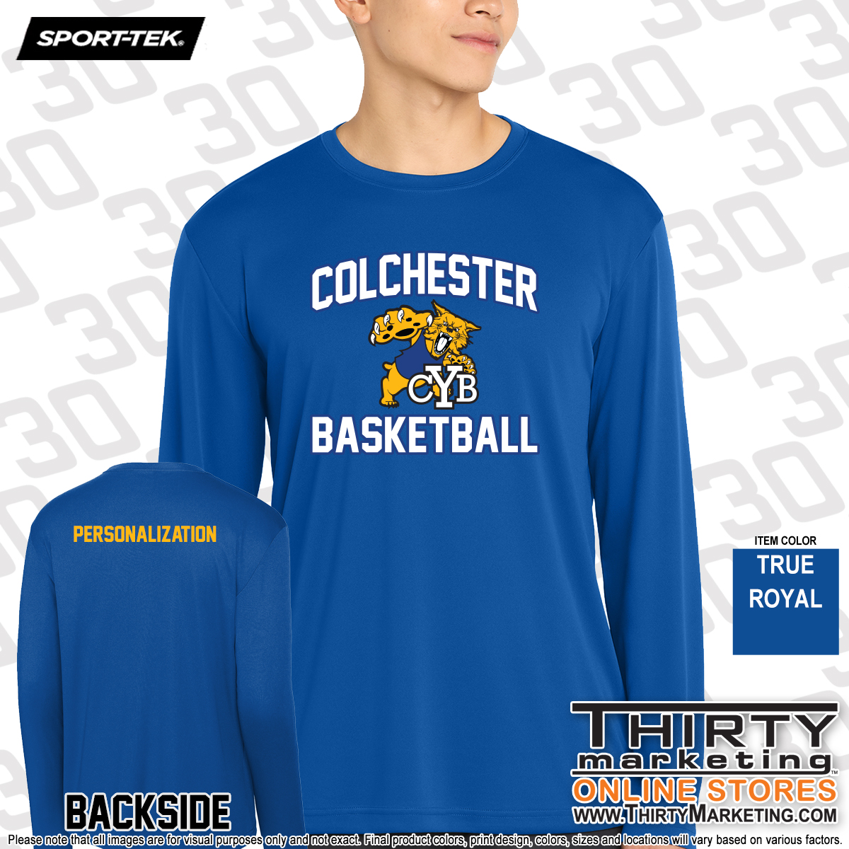 Colchester Youth Basketball Uniform Shooting Shirt