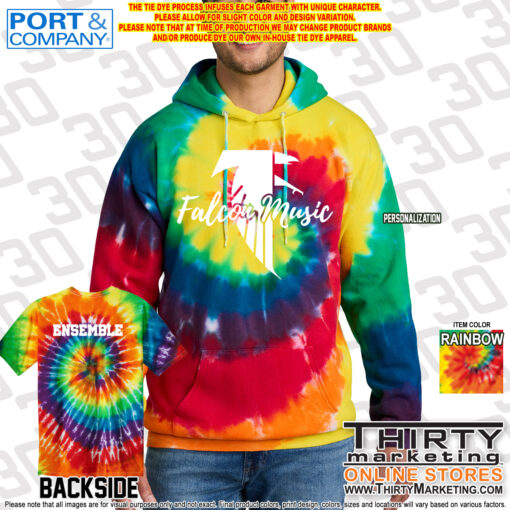 Falcon Music Tie-Dye Hoodie - Image 2