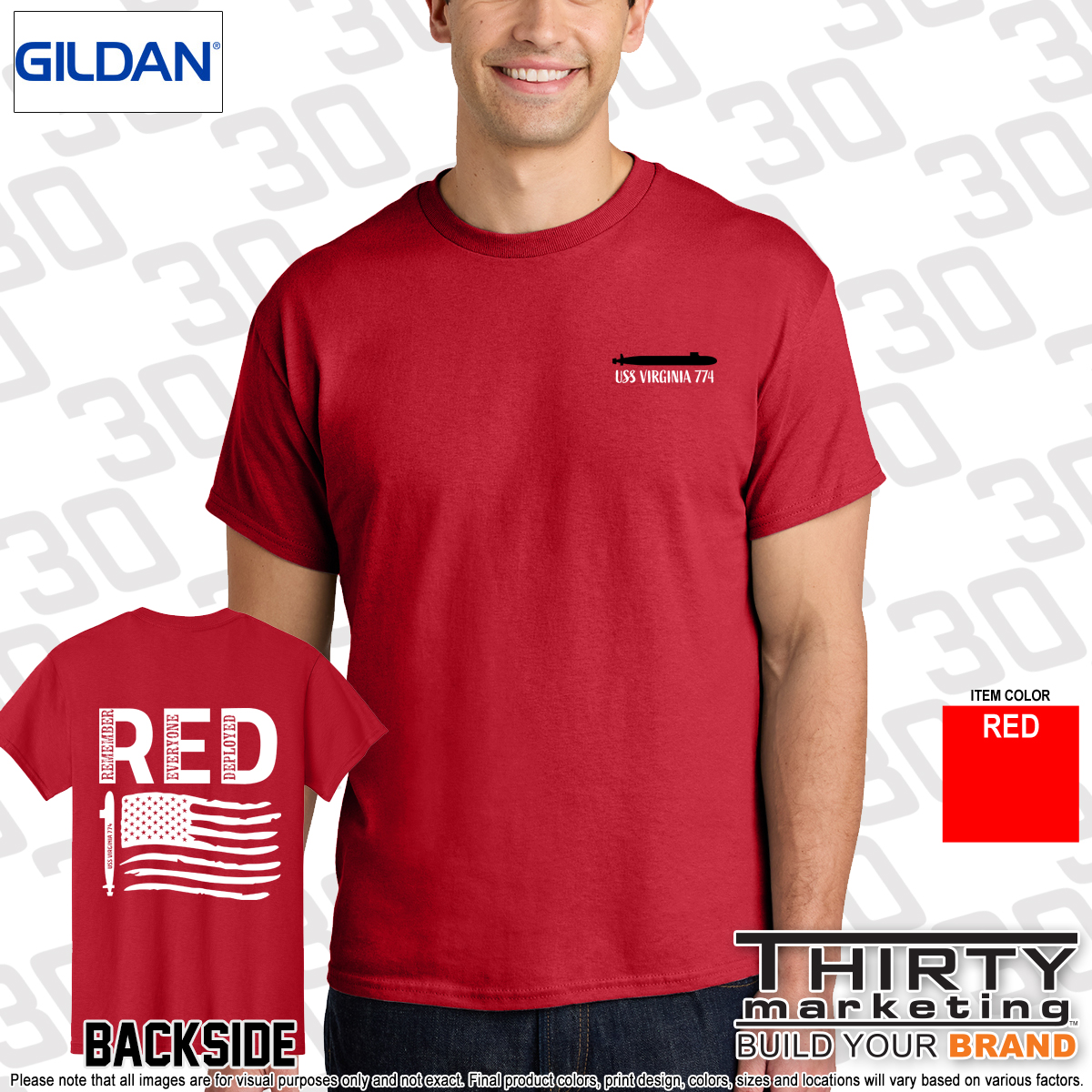 USS Virginia FRG RED T-Shirt