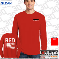 USS Virginia FRG RED Long Sleeve Tee