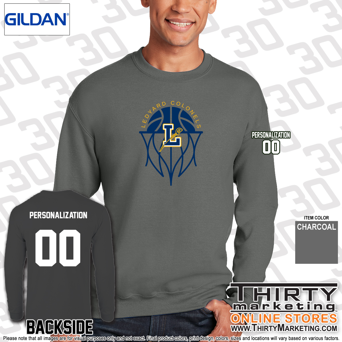 LMS Basketball Crewneck Sweatshirt - Image 4