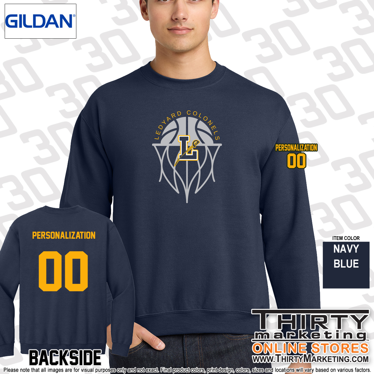 LMS Basketball Crewneck Sweatshirt - Image 2