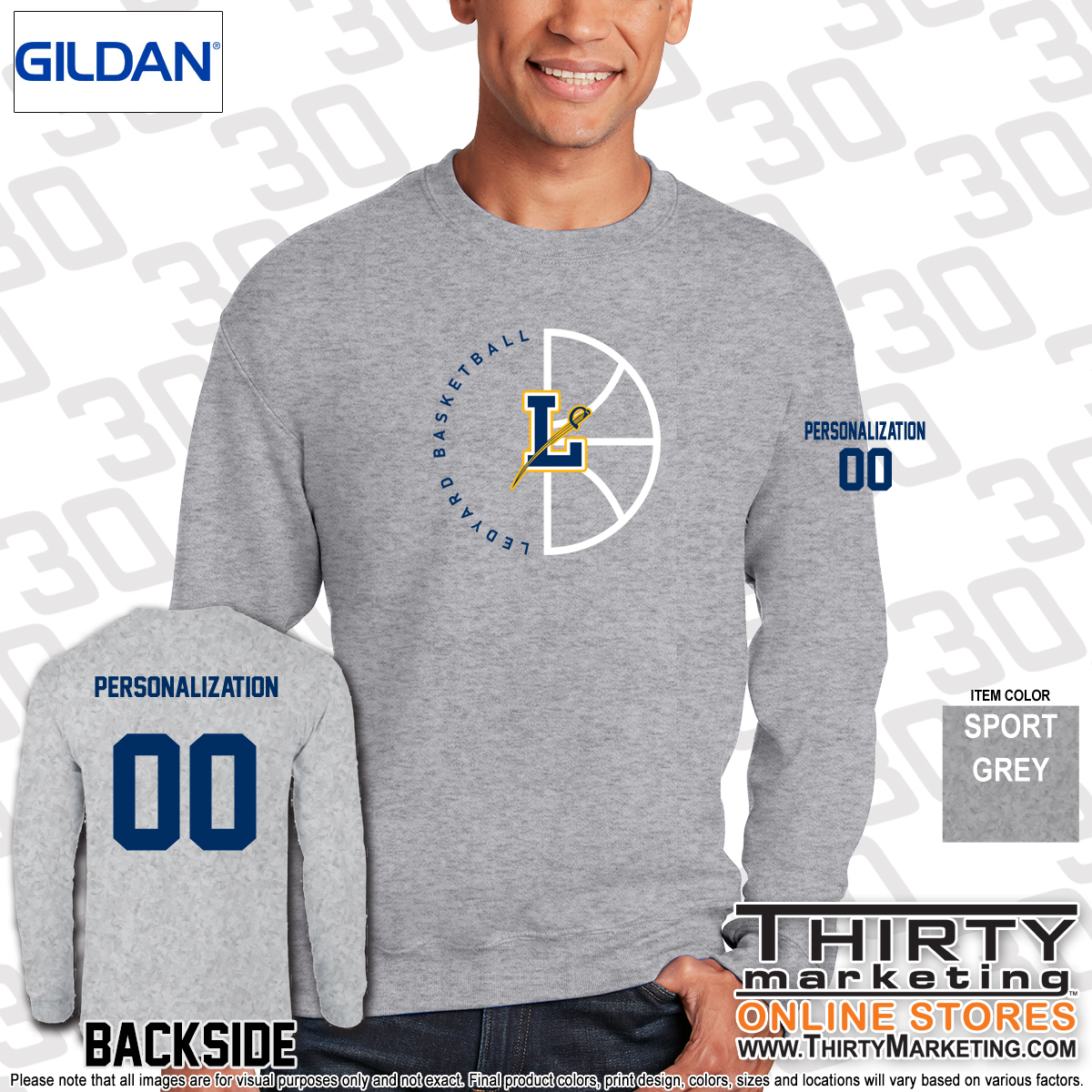 LMS Basketball Crewneck Sweatshirt - Image 7