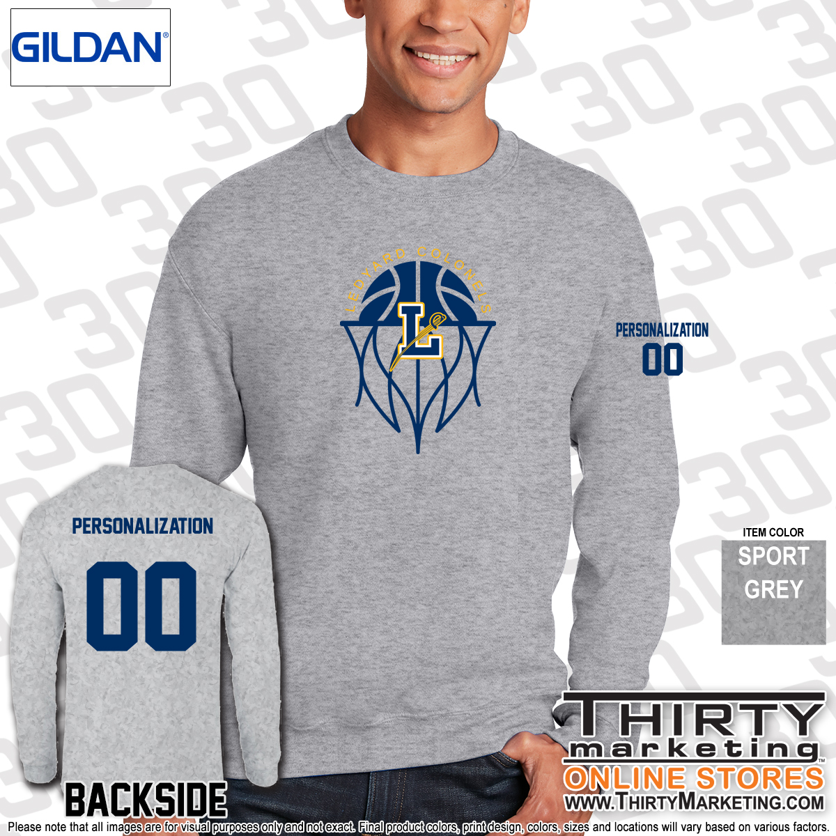 LMS Basketball Crewneck Sweatshirt - Image 6