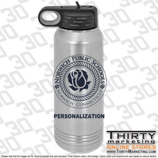 Norwich Public Schools 30oz Double Insulated Water Bottle - Image 2
