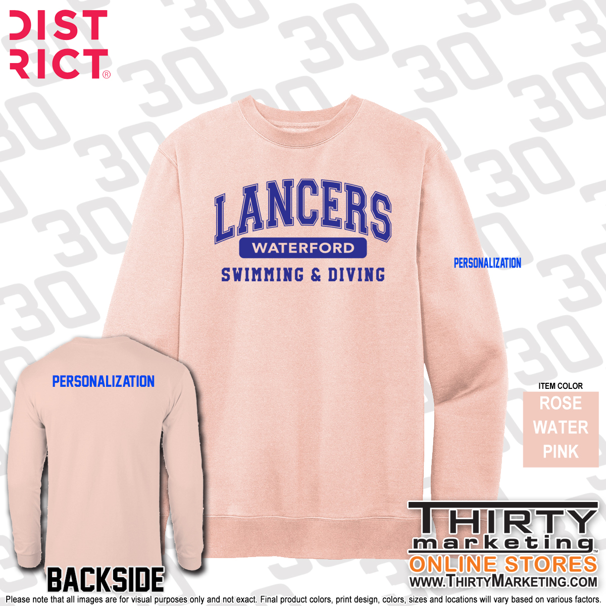 WHS Lancers Swimming Crewneck Sweatshirt - Image 6