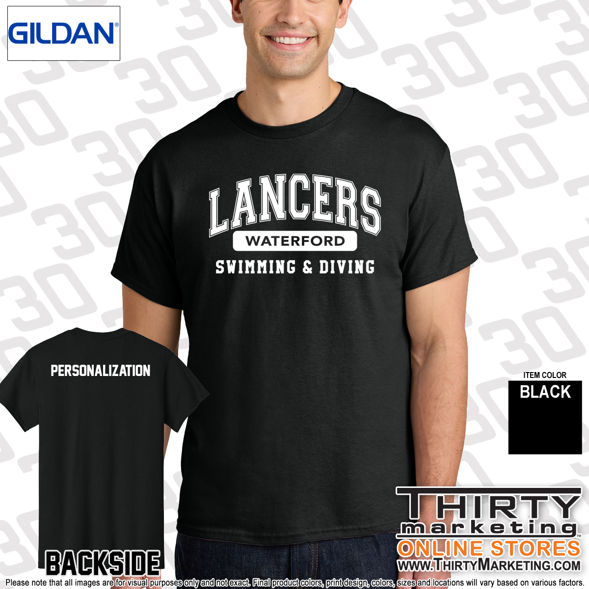 WHS Lancers Swimming Cotton T-Shirt - Image 3