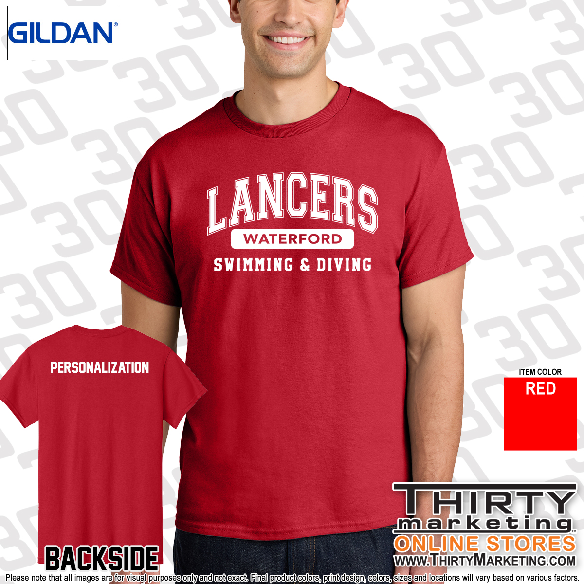 WHS Lancers Swimming Cotton T-Shirt - Image 4