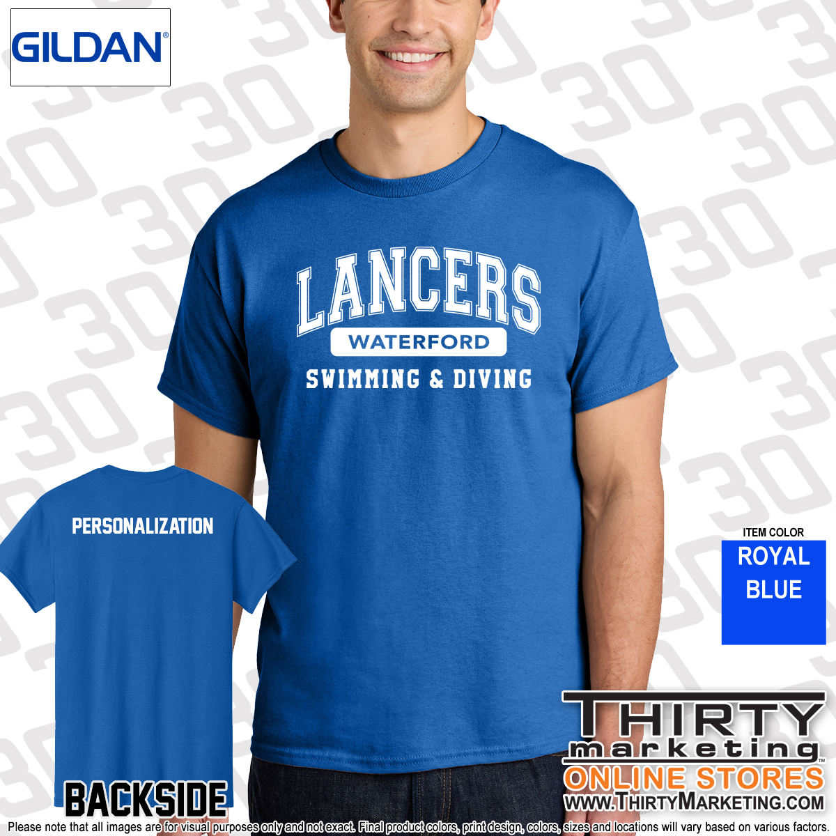WHS Lancers Swimming Cotton T-Shirt - Image 5