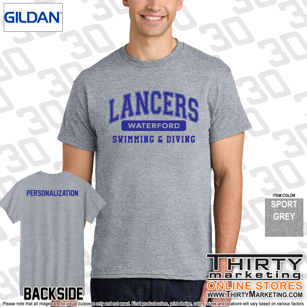 WHS Lancers Swimming Cotton T-Shirt