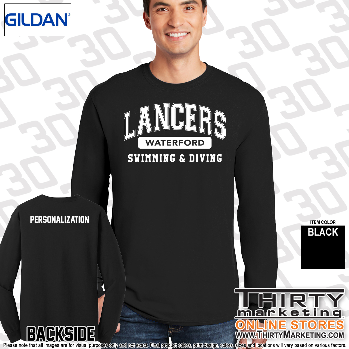 WHS Lancers Swimming Long Sleeve Tee - Image 6
