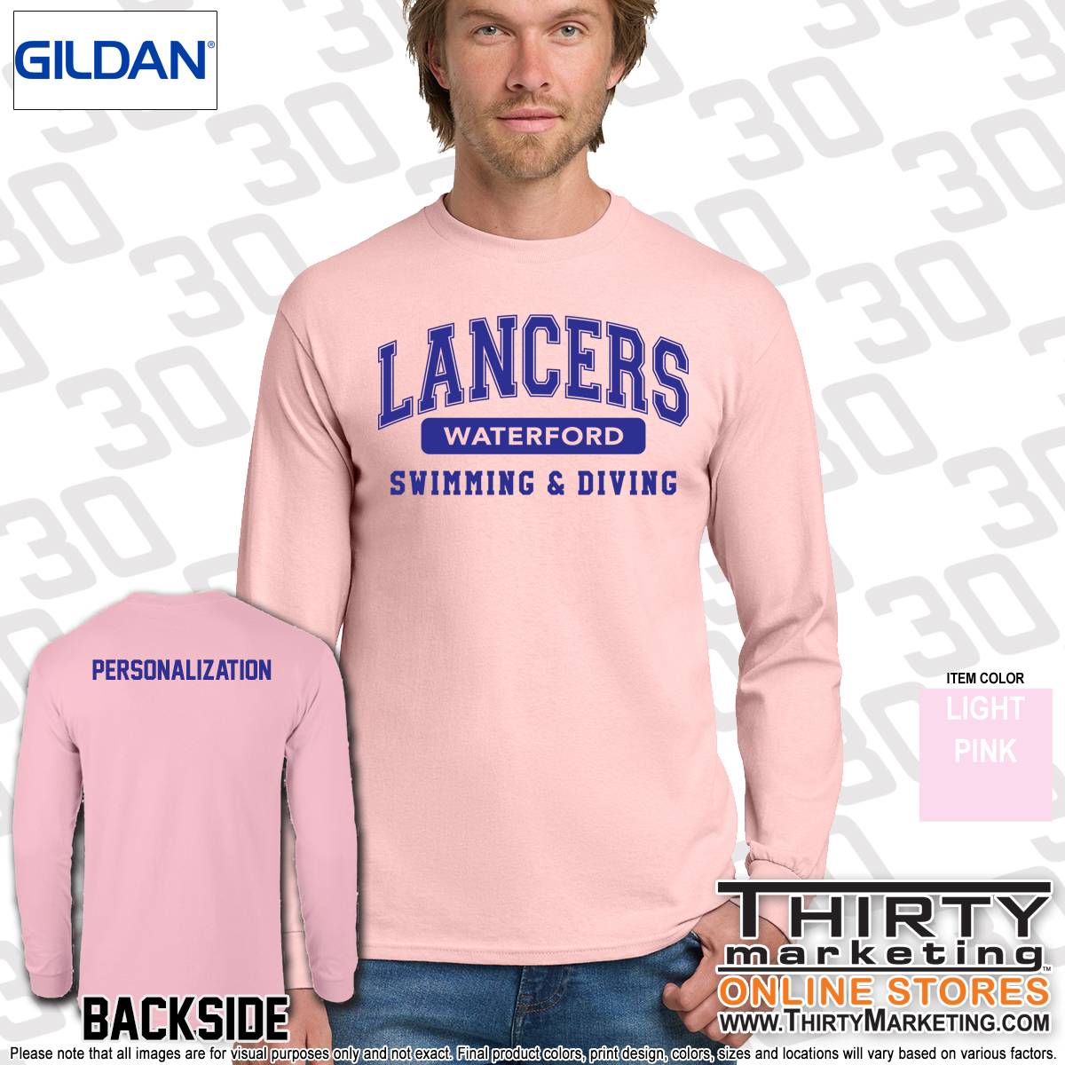WHS Lancers Swimming Long Sleeve Tee - Image 3