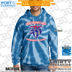 Alternative view of WHS Swimming Tie-Dye Hoodie