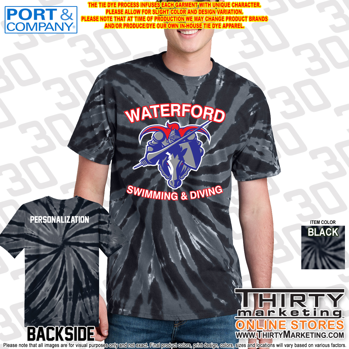 WHS Swimming Tie-Dye Tee - Image 2