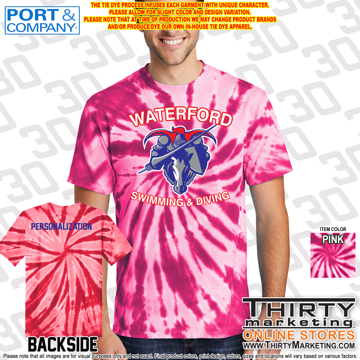 WHS Swimming Tie-Dye Tee - Image 3