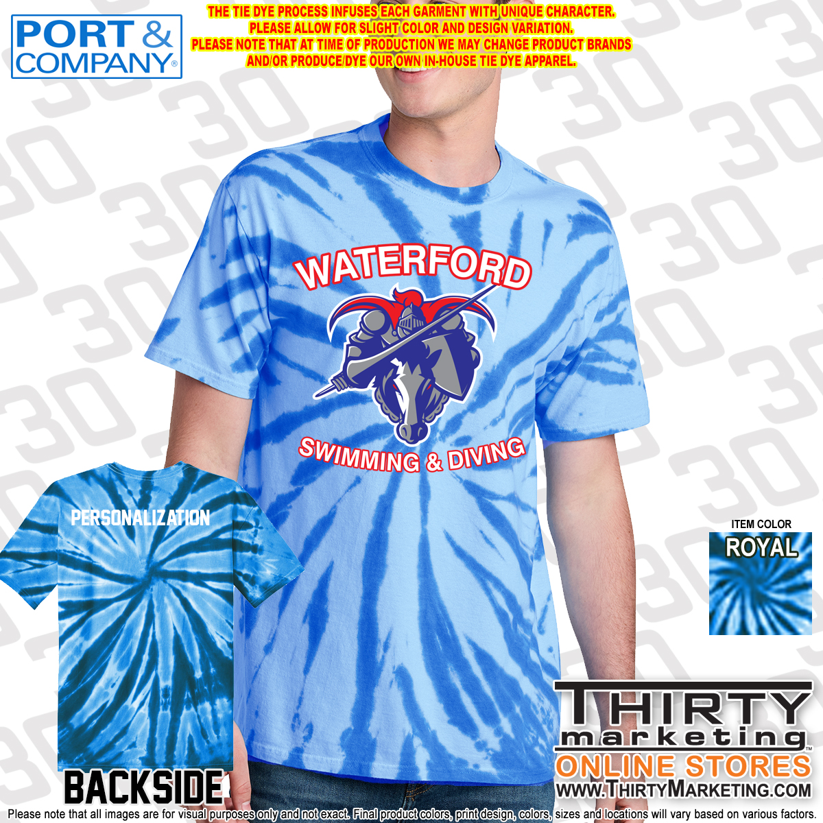 WHS Swimming Tie-Dye Tee