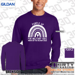 Purple Up Rainbow Crewneck Sweatshirt