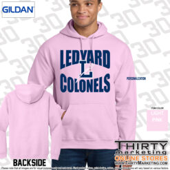 Alternative view of Ledyard Colonels Pink Hoodie