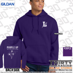 Alternative view of Purple Up Dandelion Hoodie