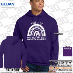 Alternative view of Purple Up Rainbow Hoodie