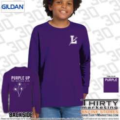 Purple Up Dandelion Long Sleeve Tee