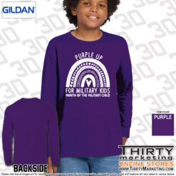 Purple Up Rainbow Long Sleeve Tee