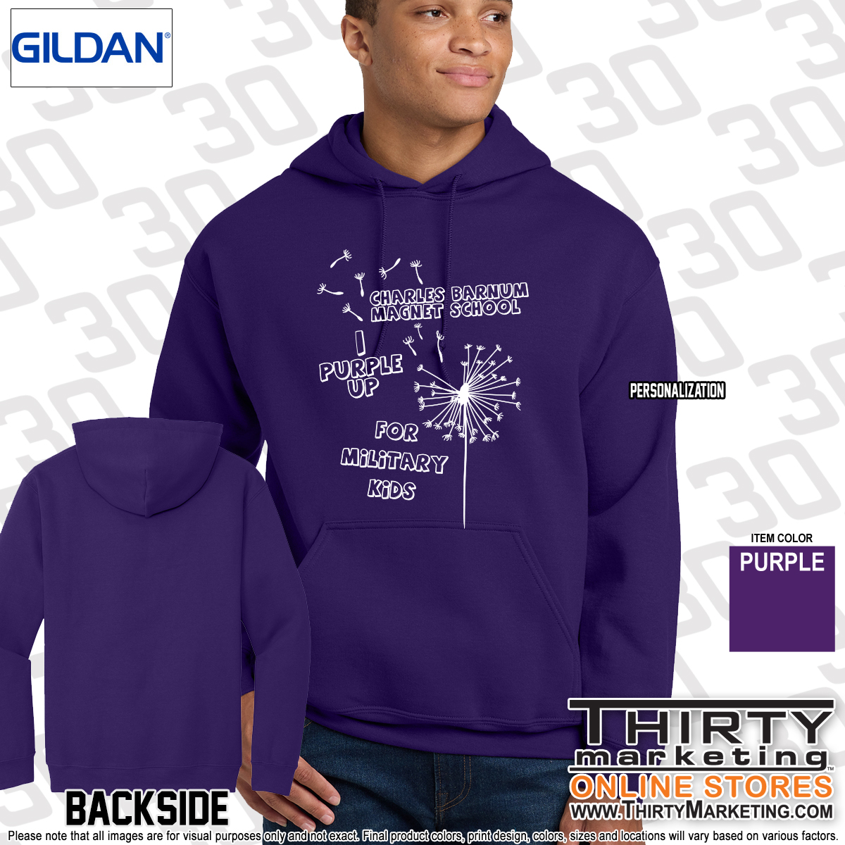 Charles Barnum Purple Up Hoodie