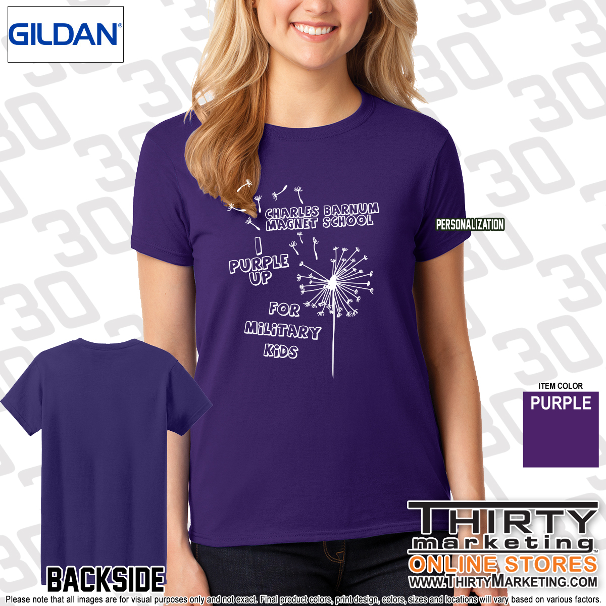 Charles Barnum Purple Up T-Shirt - Image 2