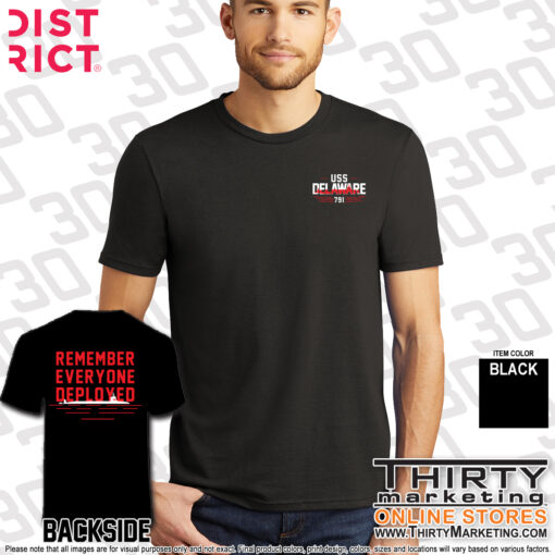 USS Delaware FRG RED Perfect Tri® Tee - Image 3