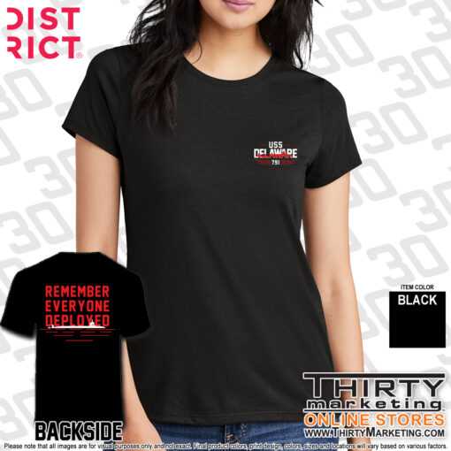 USS Delaware FRG RED Perfect Tri® Tee - Image 4