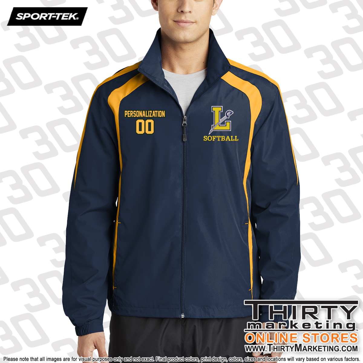 LHS Softball Sport-Tek® Colorblock Raglan Jacket