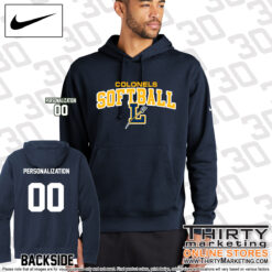 Alternative view of LHS Softball Nike Club Fleece Hoodie