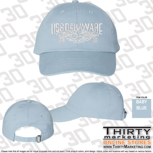USS Delaware FRG Bio-Washed Cap