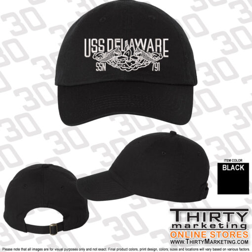 USS Delaware FRG Bio-Washed Cap - Image 2