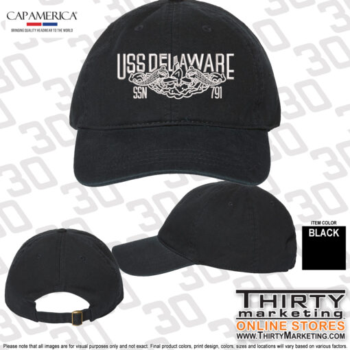 USS Delaware FRG Relaxed Golf Cap - Image 5