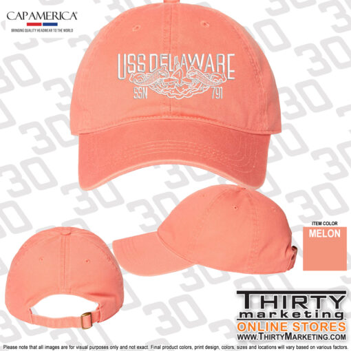 USS Delaware FRG Relaxed Golf Cap - Image 2