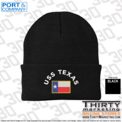 Alternative view of USS Texas Knit Cap