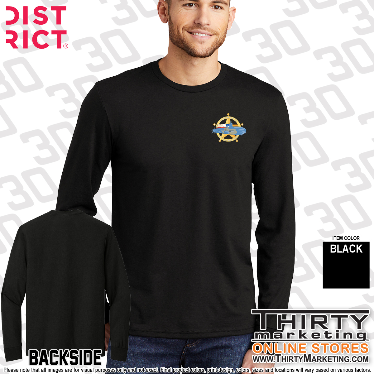 USS Texas District Long Sleeve Tee - Image 2