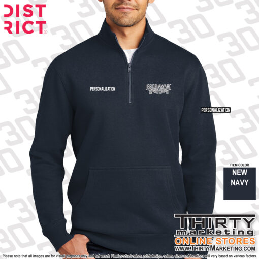 USS Delaware FRG 1/4-Zip Sweatshirt - Image 4