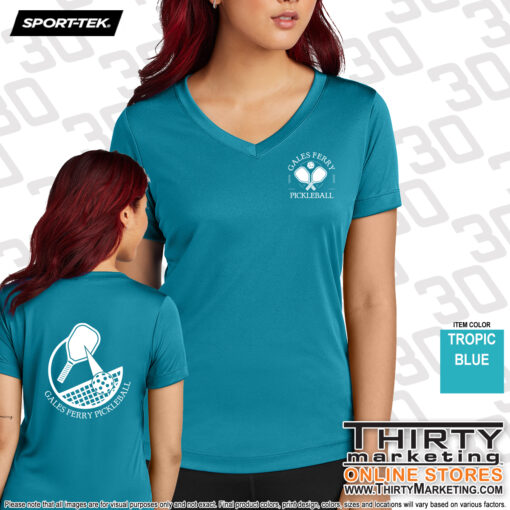 Gales Ferry Pickleball Ladies Performance V-Neck - Image 2
