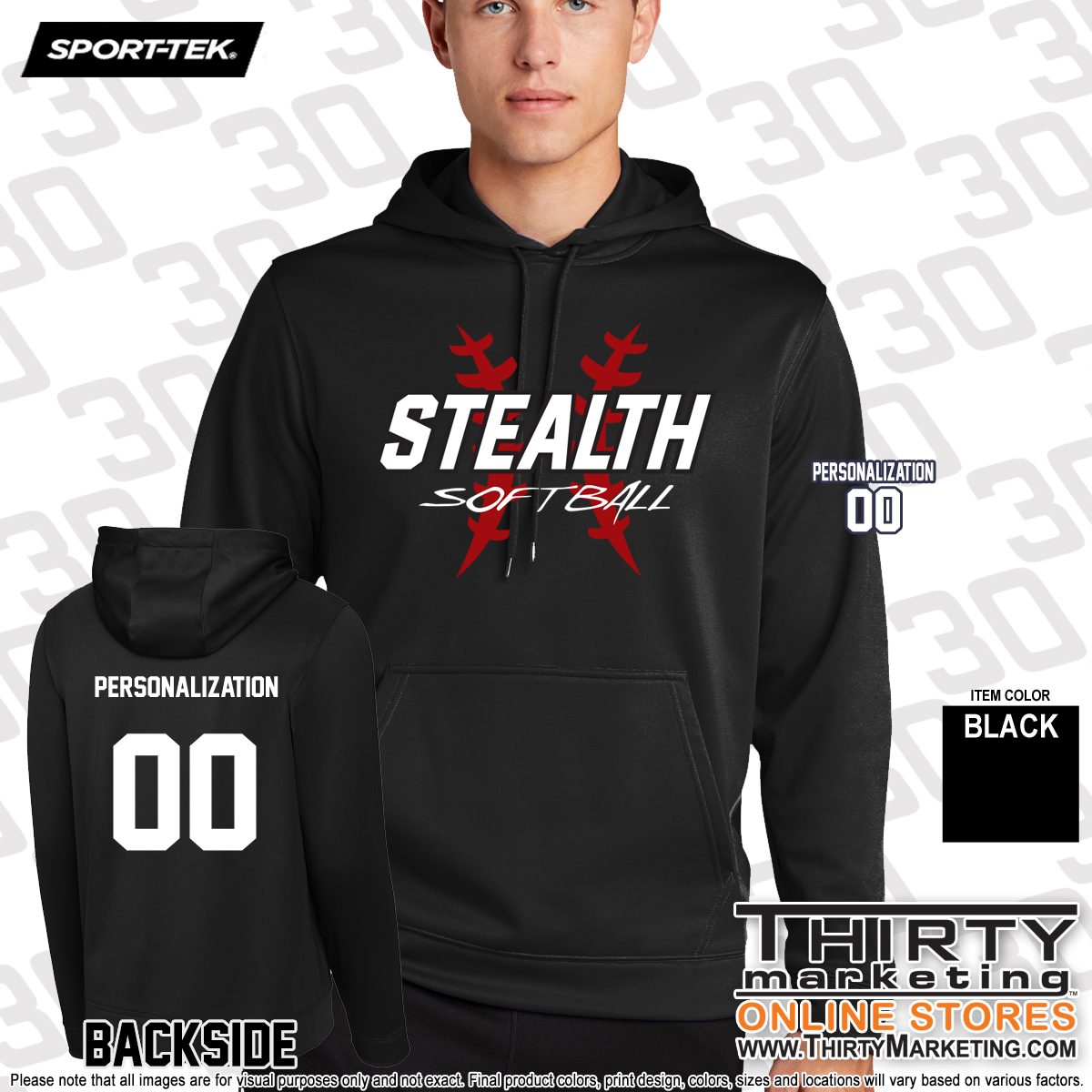 Stealth Softball Sport-Tek® Performance Fleece Hoodie