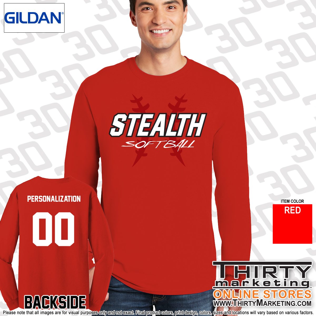 Stealth Softball Long Sleeve T-Shirt - Image 2