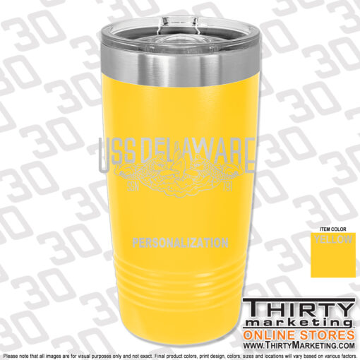 USS Delaware FRG 20oz Engraved Ringneck Tumbler - Image 9